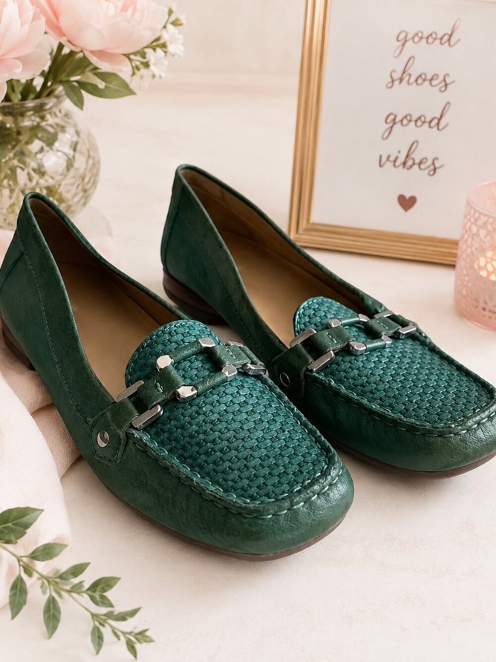 Geox Green Leather Loafers | EU 37.5